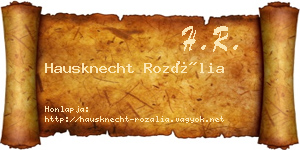 Hausknecht Rozália névjegykártya
